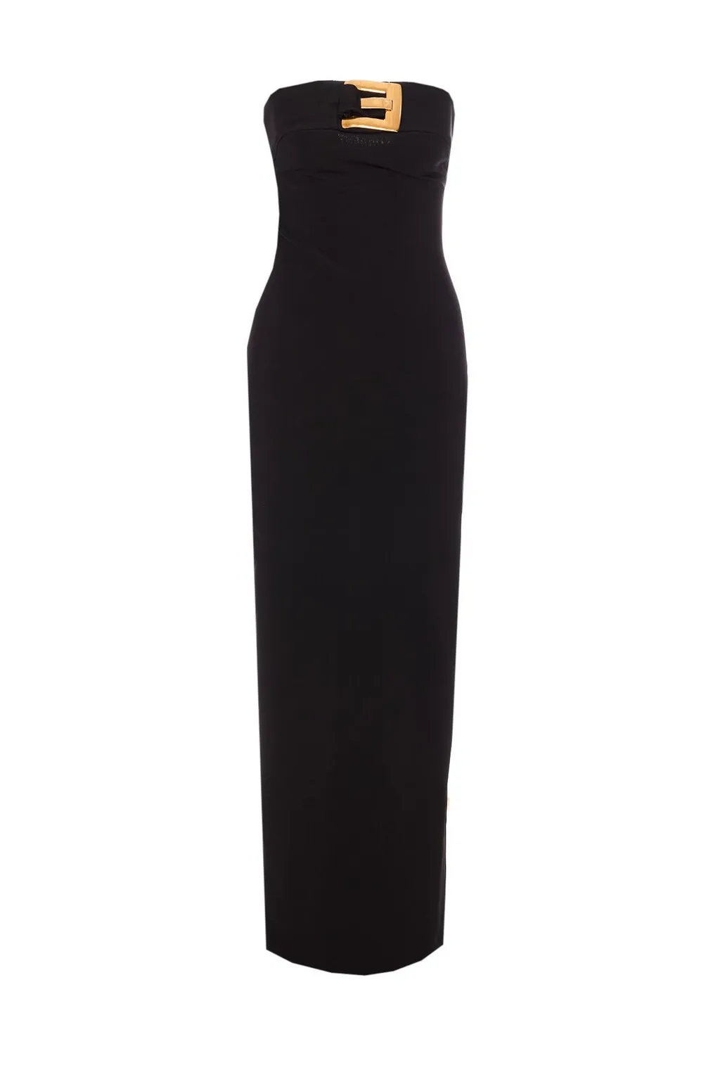 Buckle Detailed Off-The-Shoulder Dress