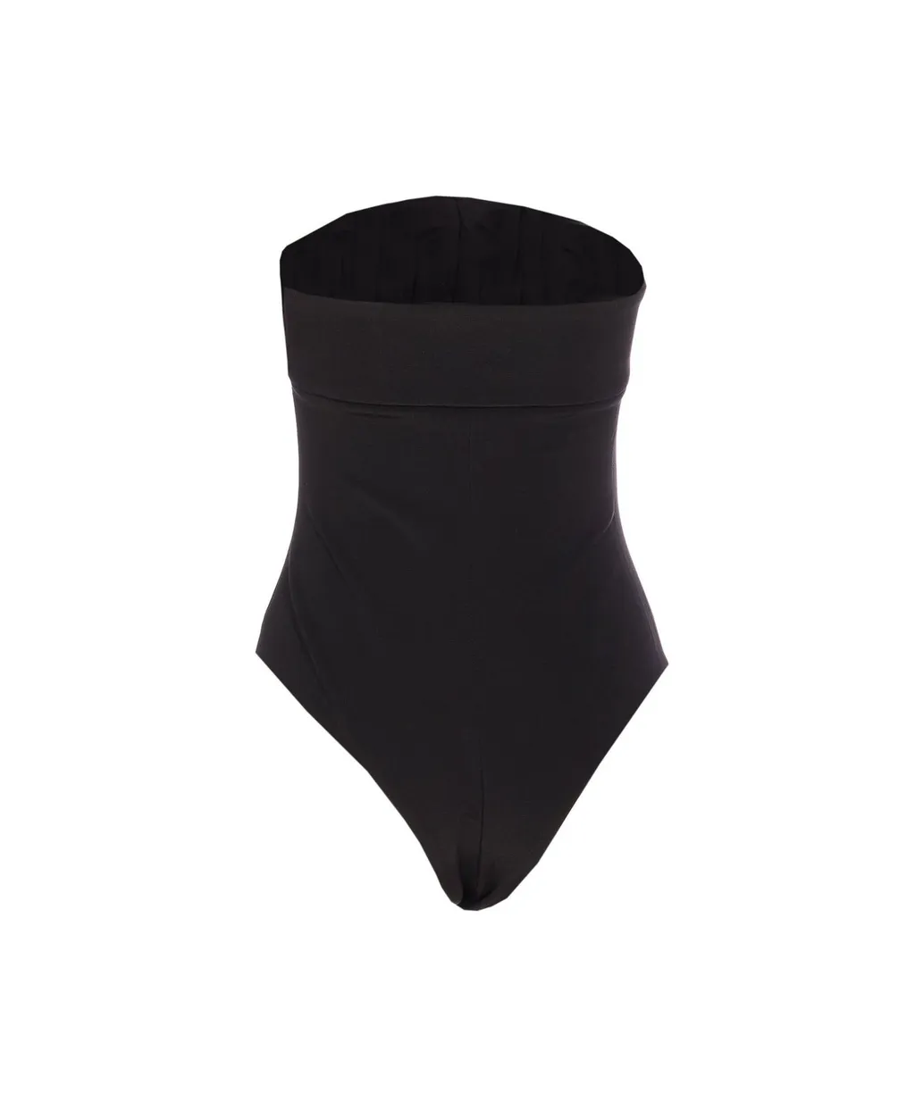 Buckle Detailed Crepe Bustier Bodysuit