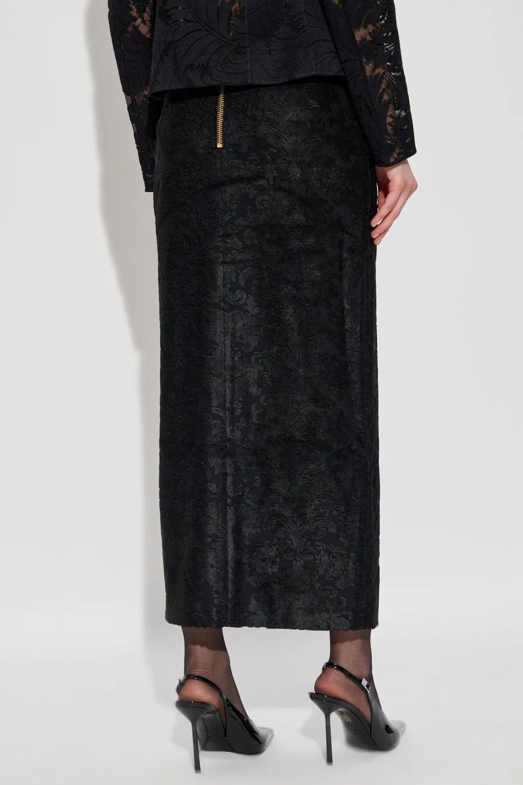 Baroque Pattern Midi Skirt
