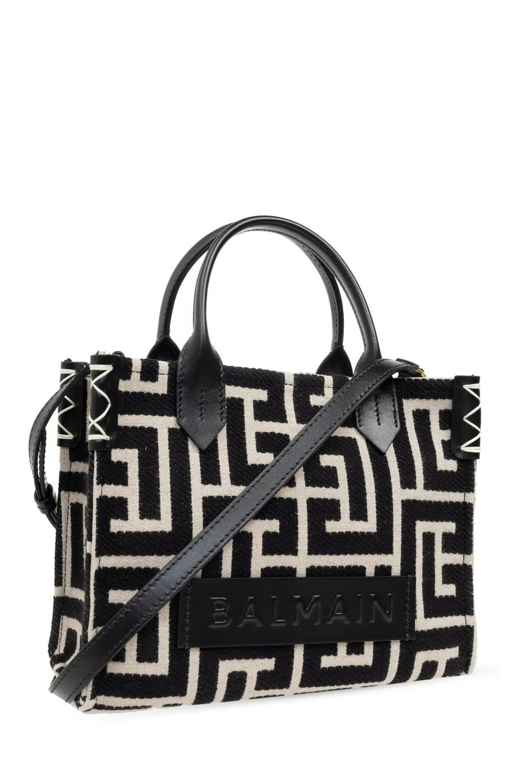 B Army Monogram Jacquard Small Tote Bag