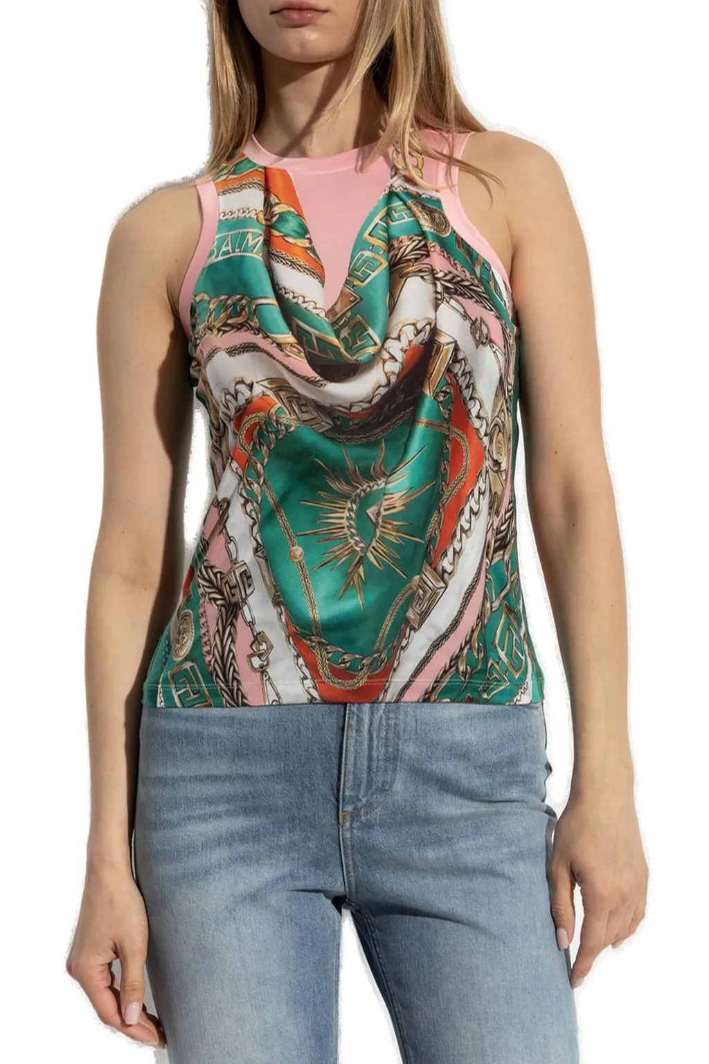 Foulard Print Vest Top