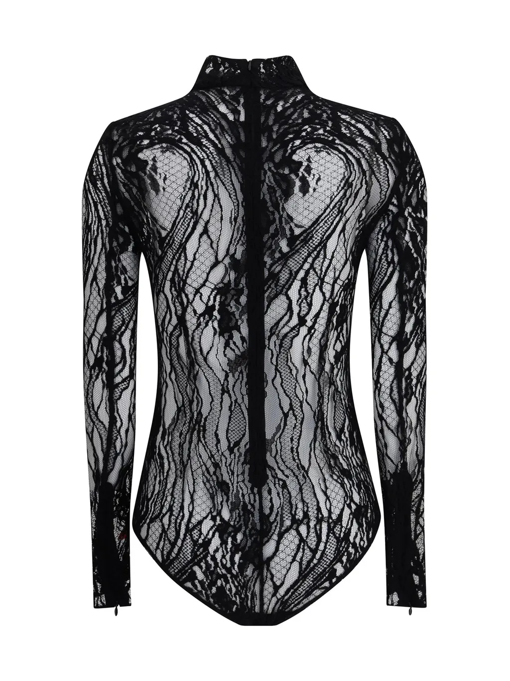 Long-Sleeved Lace Bodysuit