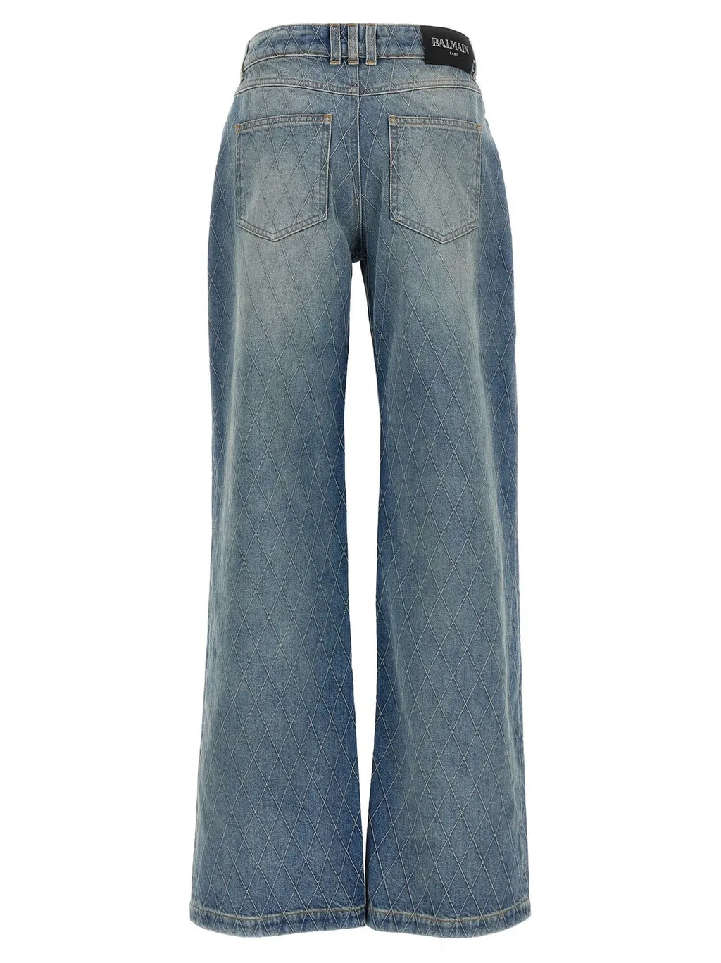 Diamond Denim Straight-Leg Jeans