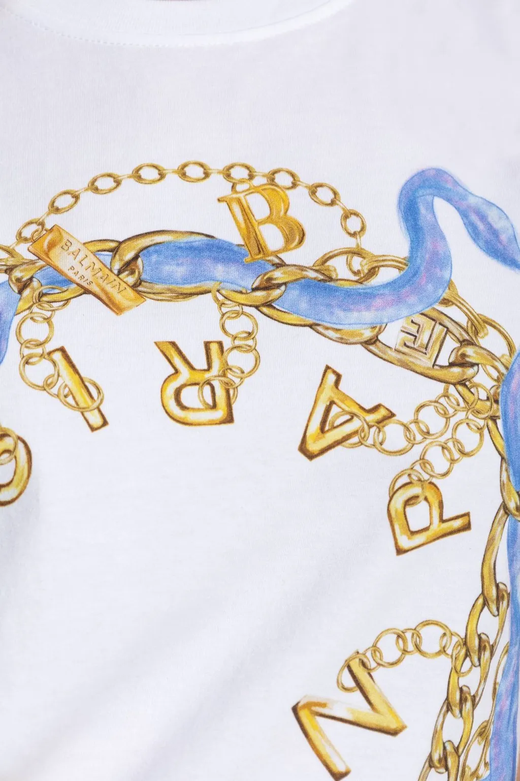 Balmain Paris Chain Print T-Shirt