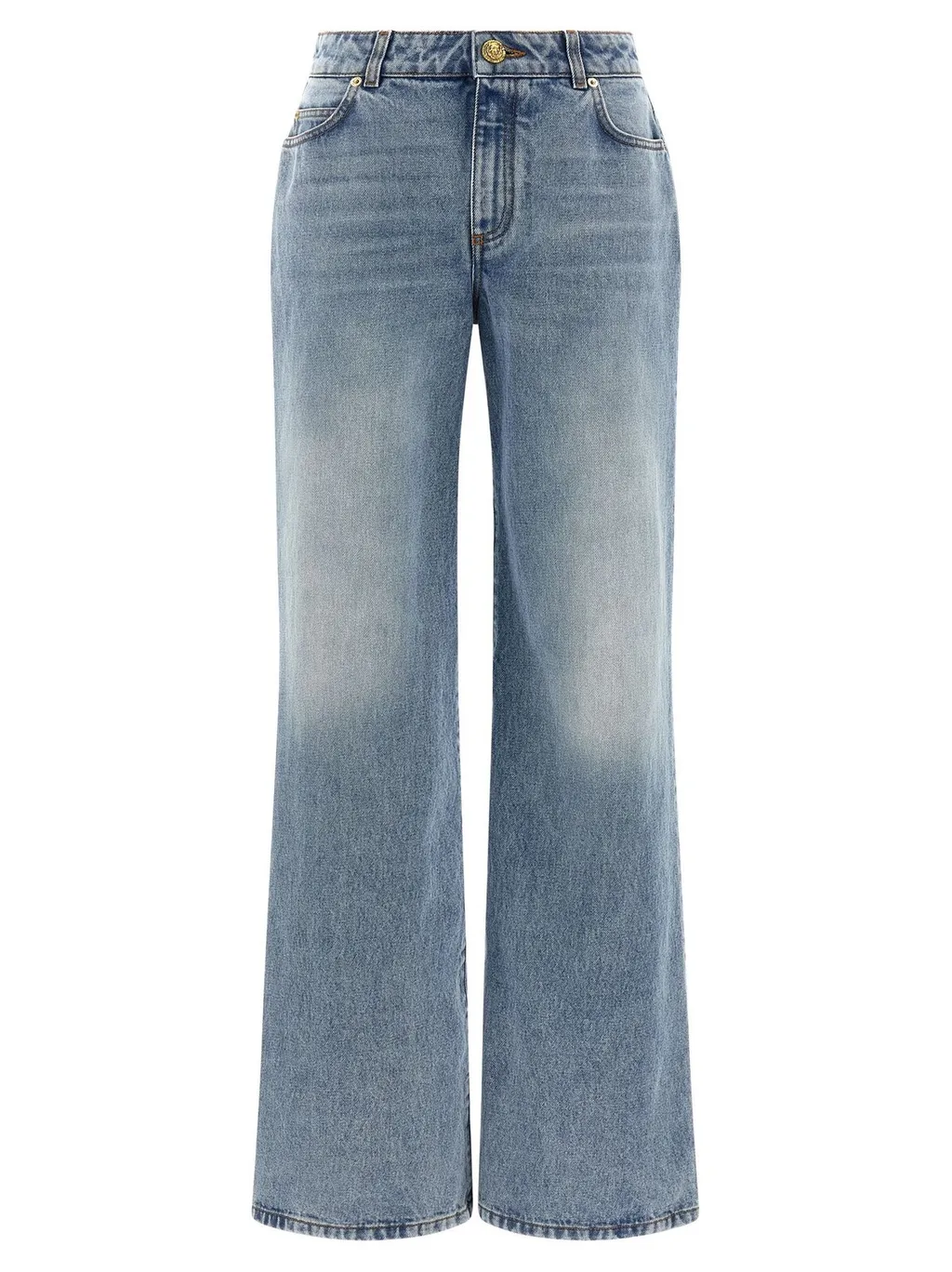 Logo Patch Straight-Leg Jeans