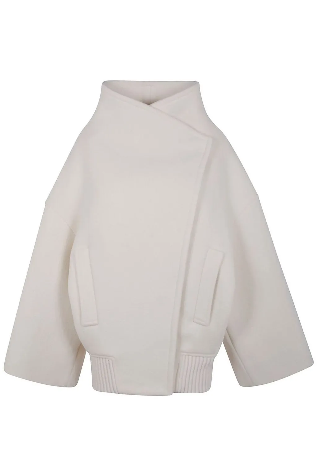 Asymmetrical Designed High Neck Coat