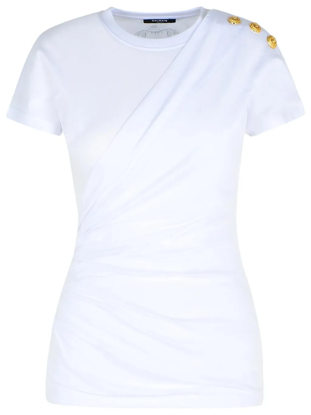 Short-Sleeved Draped Jersey T-Shirt