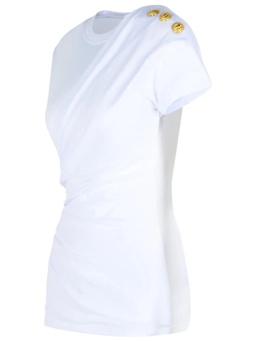 Short-Sleeved Draped Jersey T-Shirt