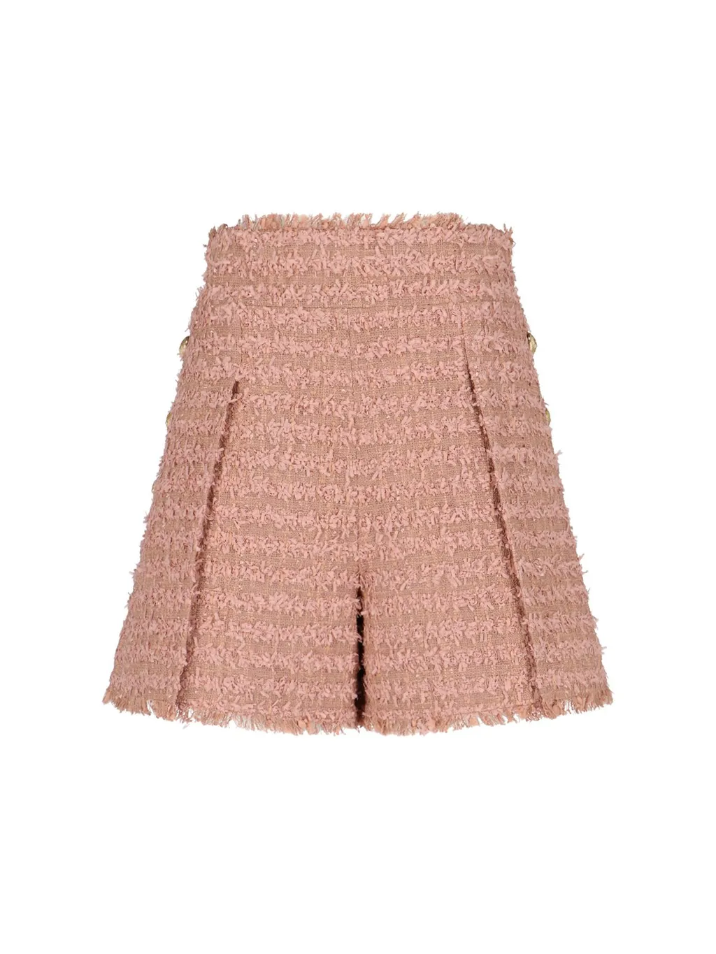 Buttoned Tweed Shorts