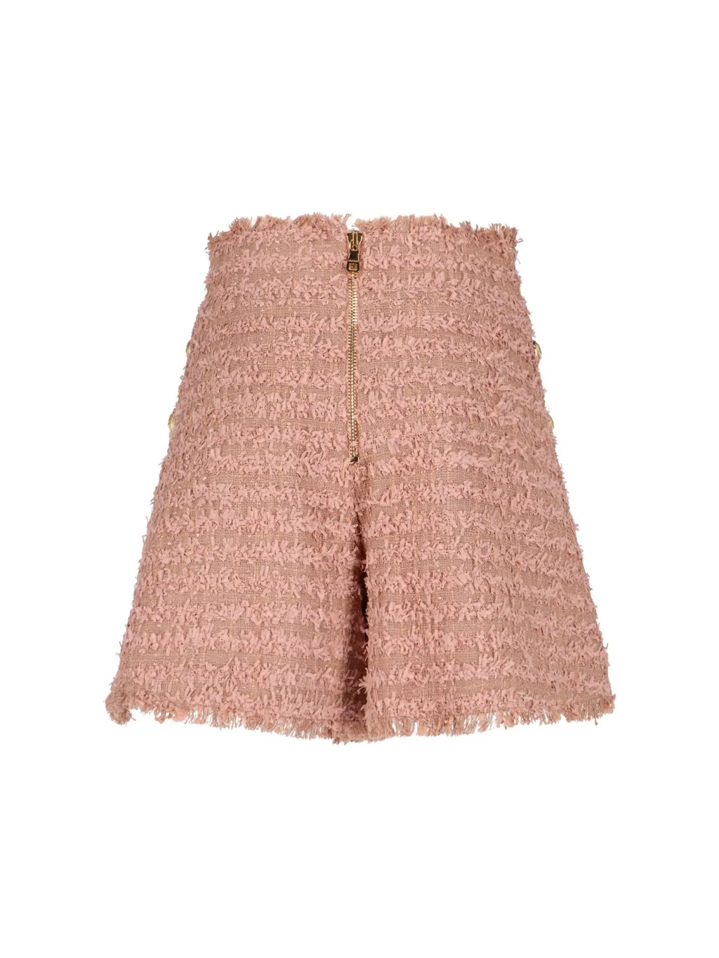 Buttoned Tweed Shorts