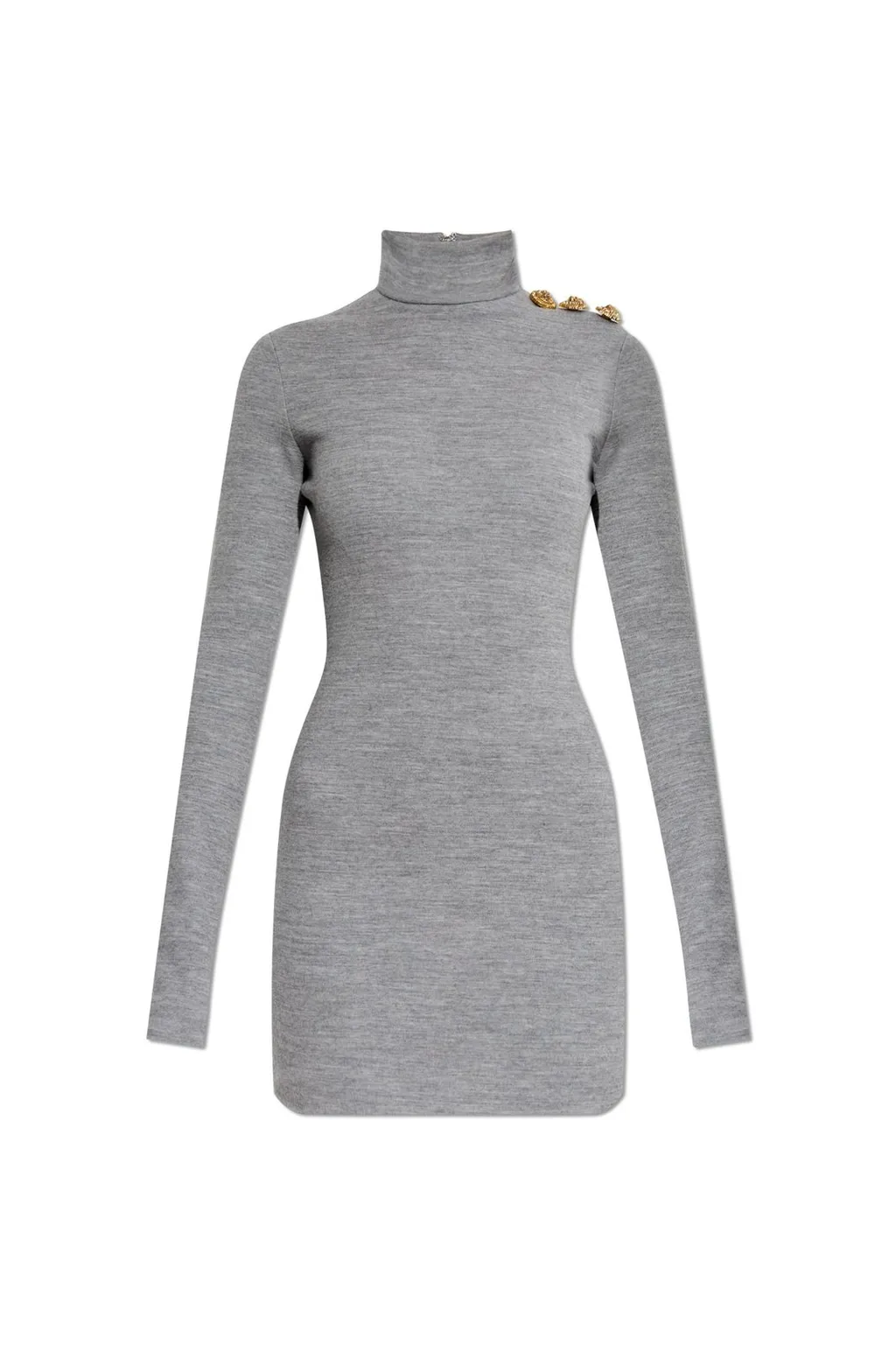 Turtleneck Long-Sleeve Dress