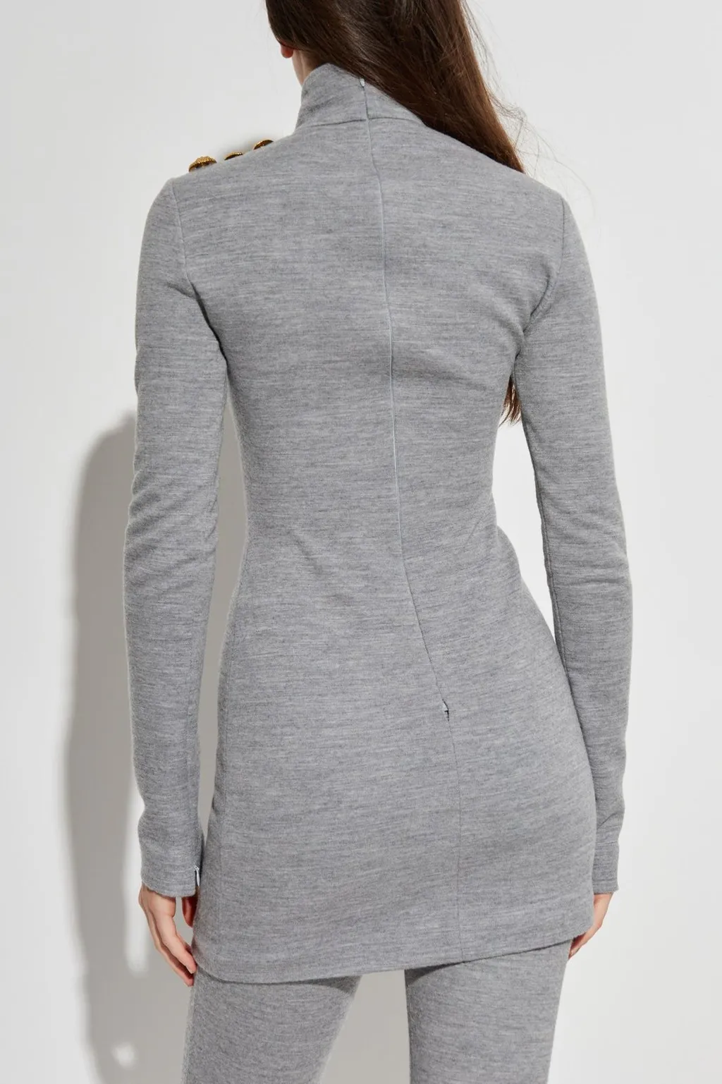 Turtleneck Long-Sleeve Dress