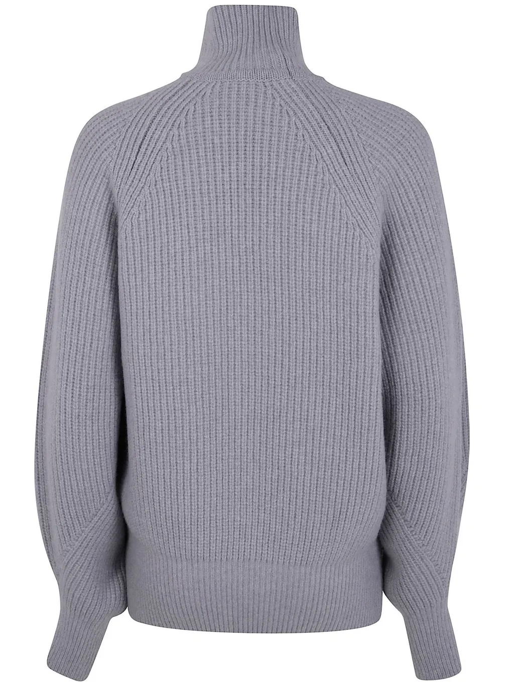 High-Neck Ribbed Knit Jumper