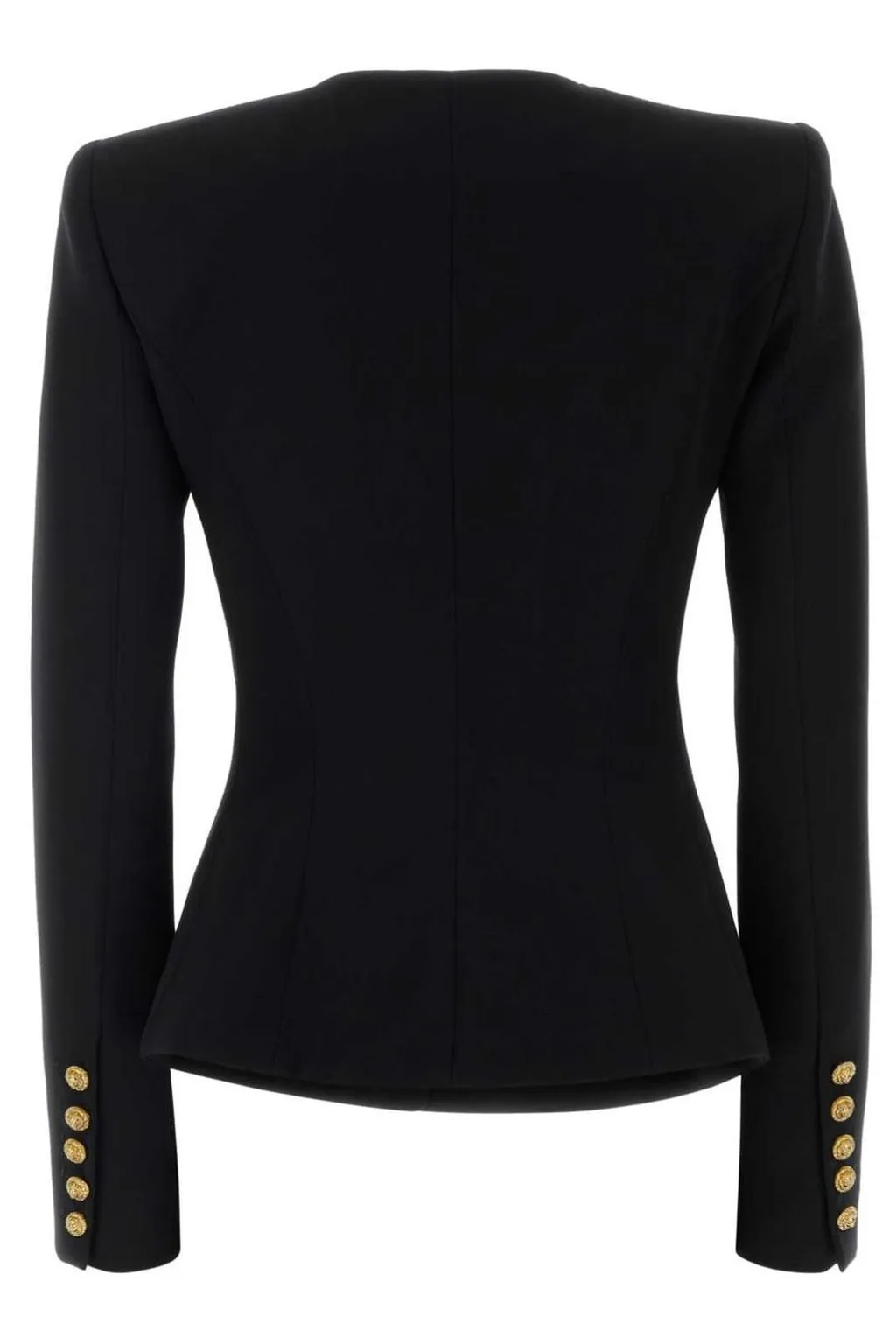 Peplum Hem Single Breasted Jacket
