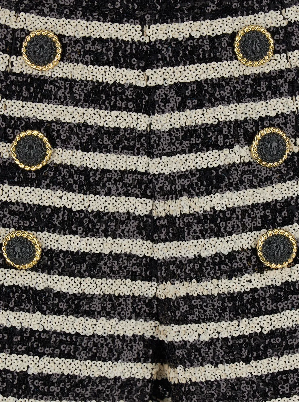 Horizontal Striped Embellished Shorts