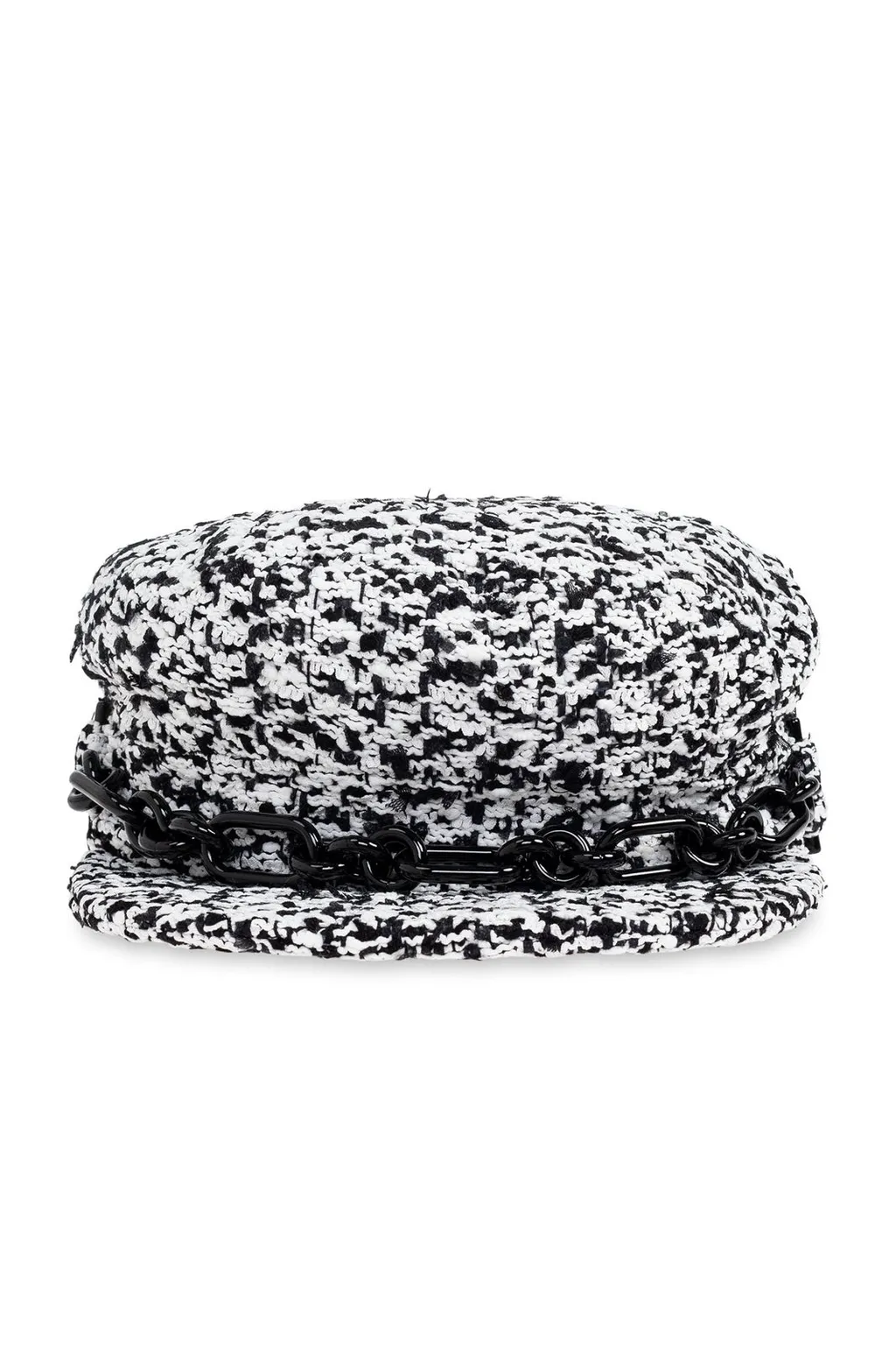 Tweed Chain Detailed Flat Cap