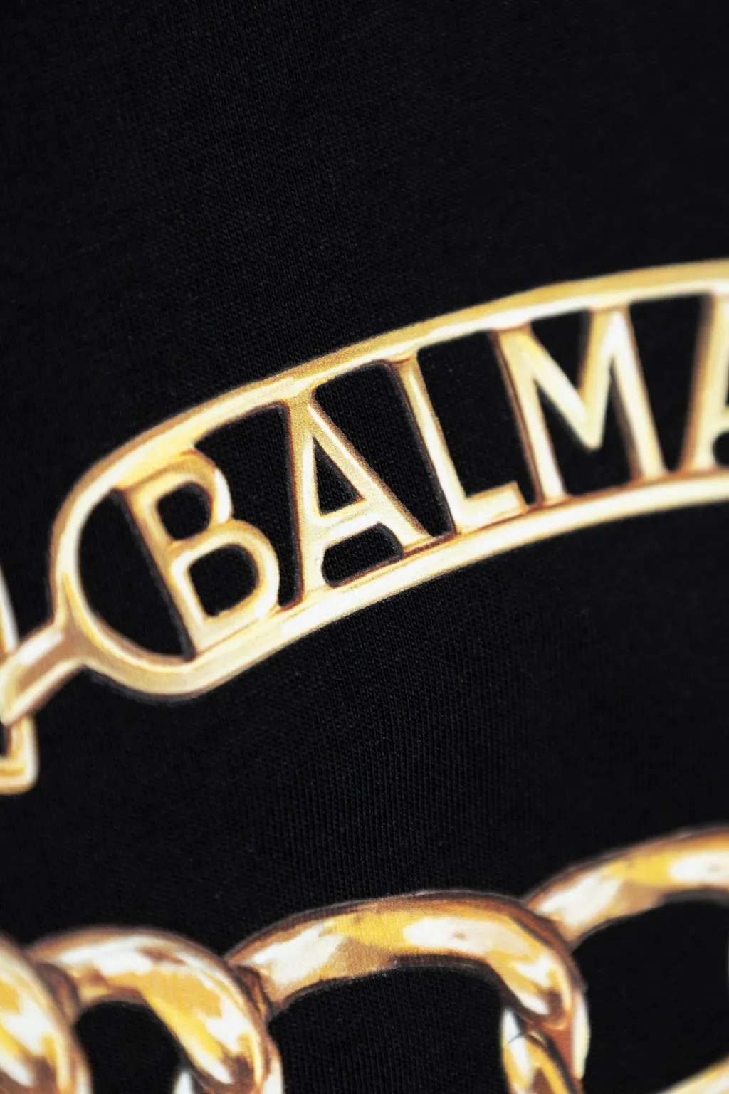 Short-Sleeved Balmain Chain Print T-Shirt