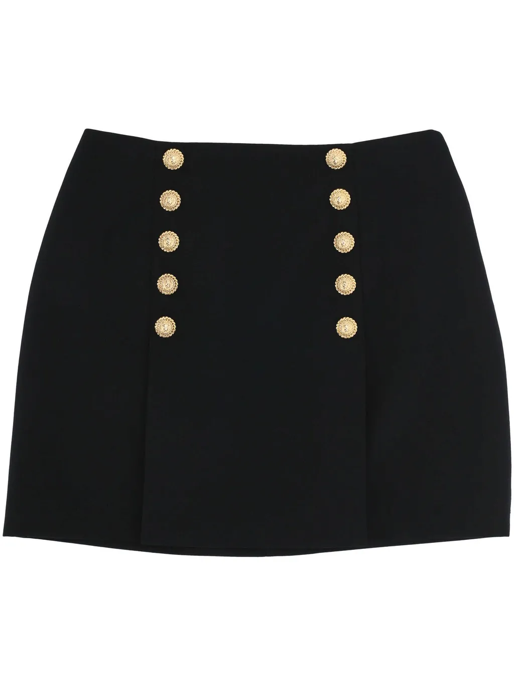 Button Embellished Mini Skirt
