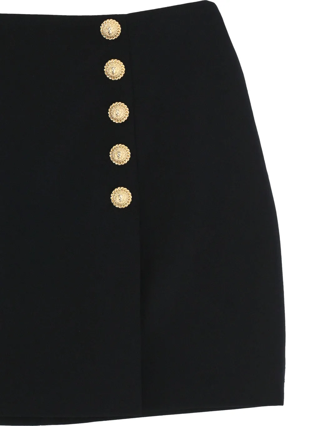 Button Embellished Mini Skirt