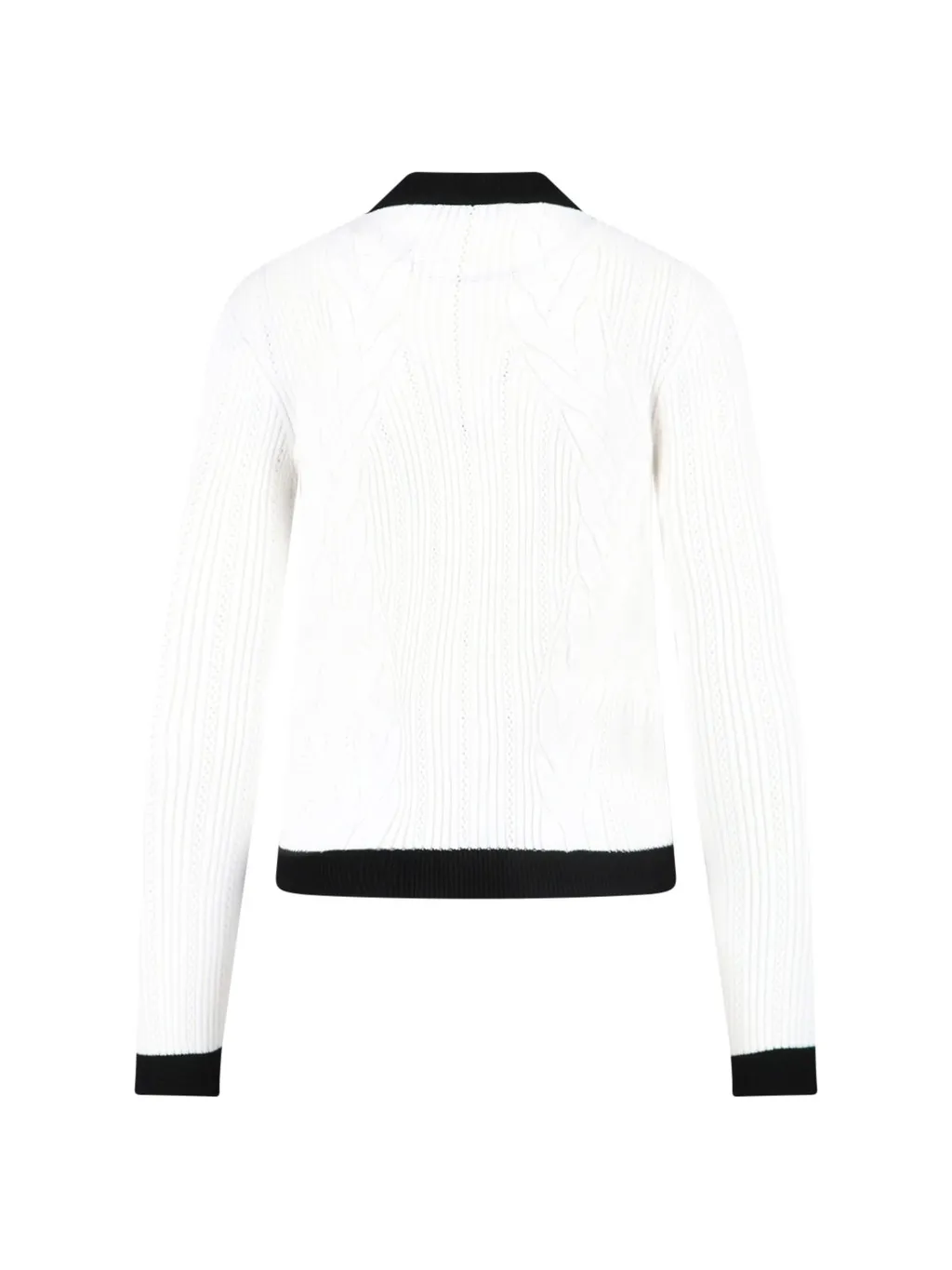 Two-Toned Buttoned Cardigan