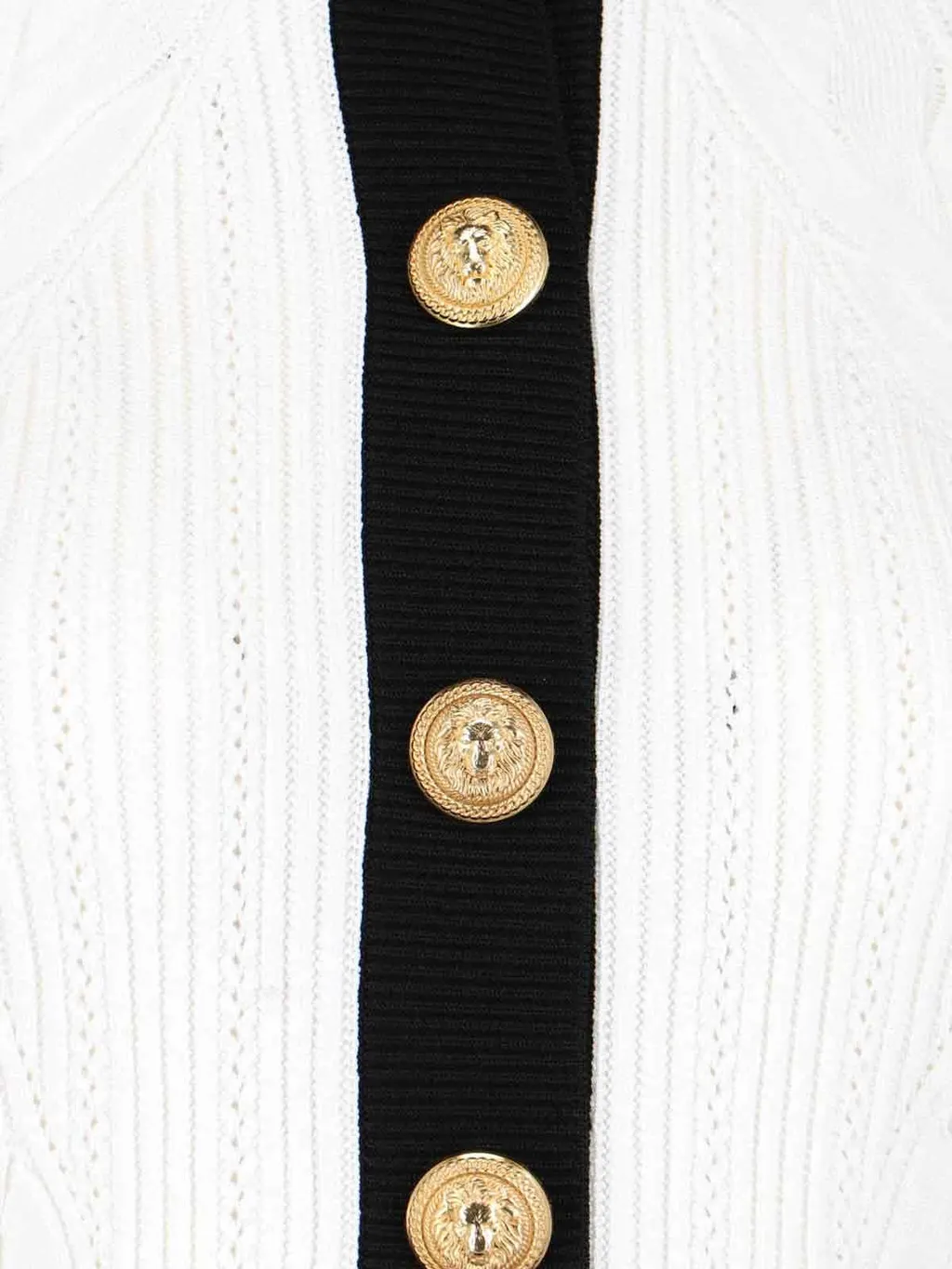 Two-Toned Buttoned Cardigan