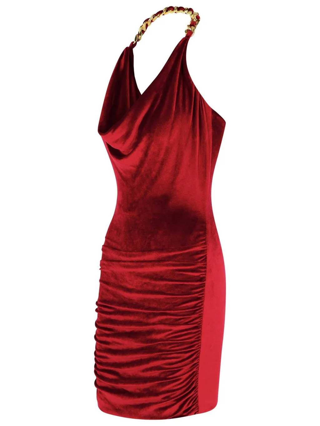 Halterneck Chain Detailed Mini Dress