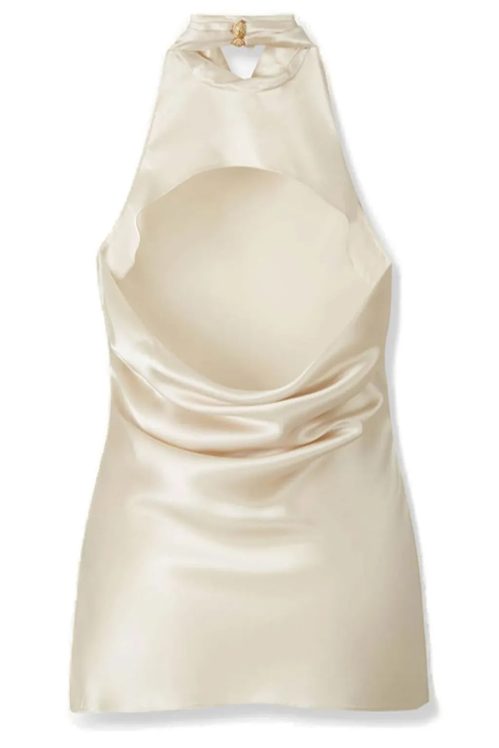 Halterneck Crepe Satin Top