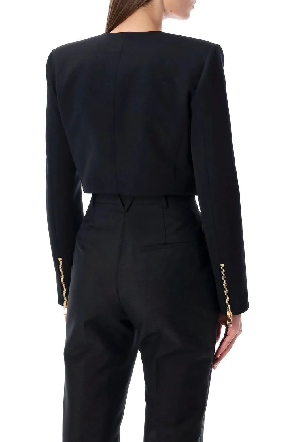 Zip-Up Padded Cropped Jacket
