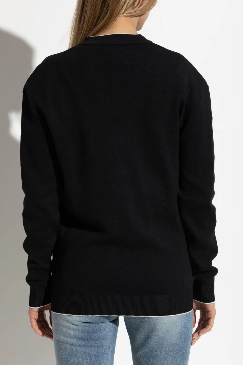 EmblÈMe-Embroidered Knit Cardigan