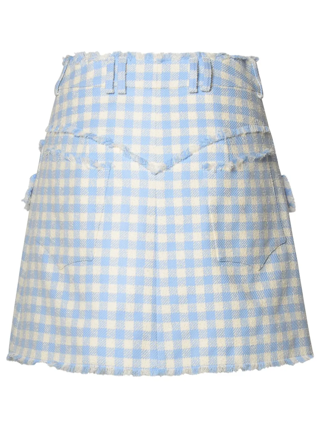 Gingham Tweed A-Line Skirt