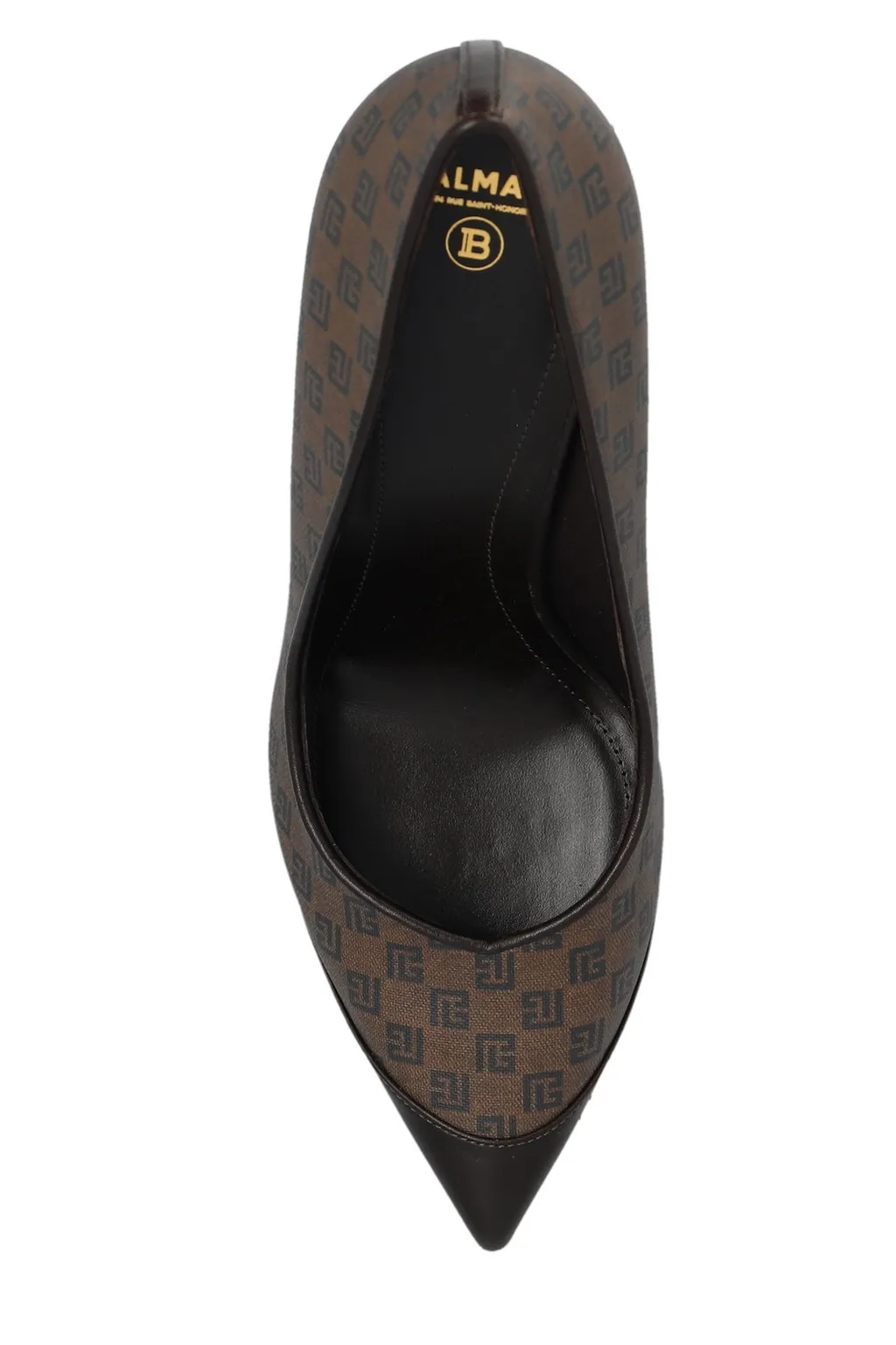 Monogrammed Pointed-Toe Pumps