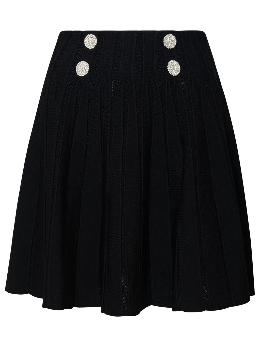 High-Waist Pleated Skater Skirt