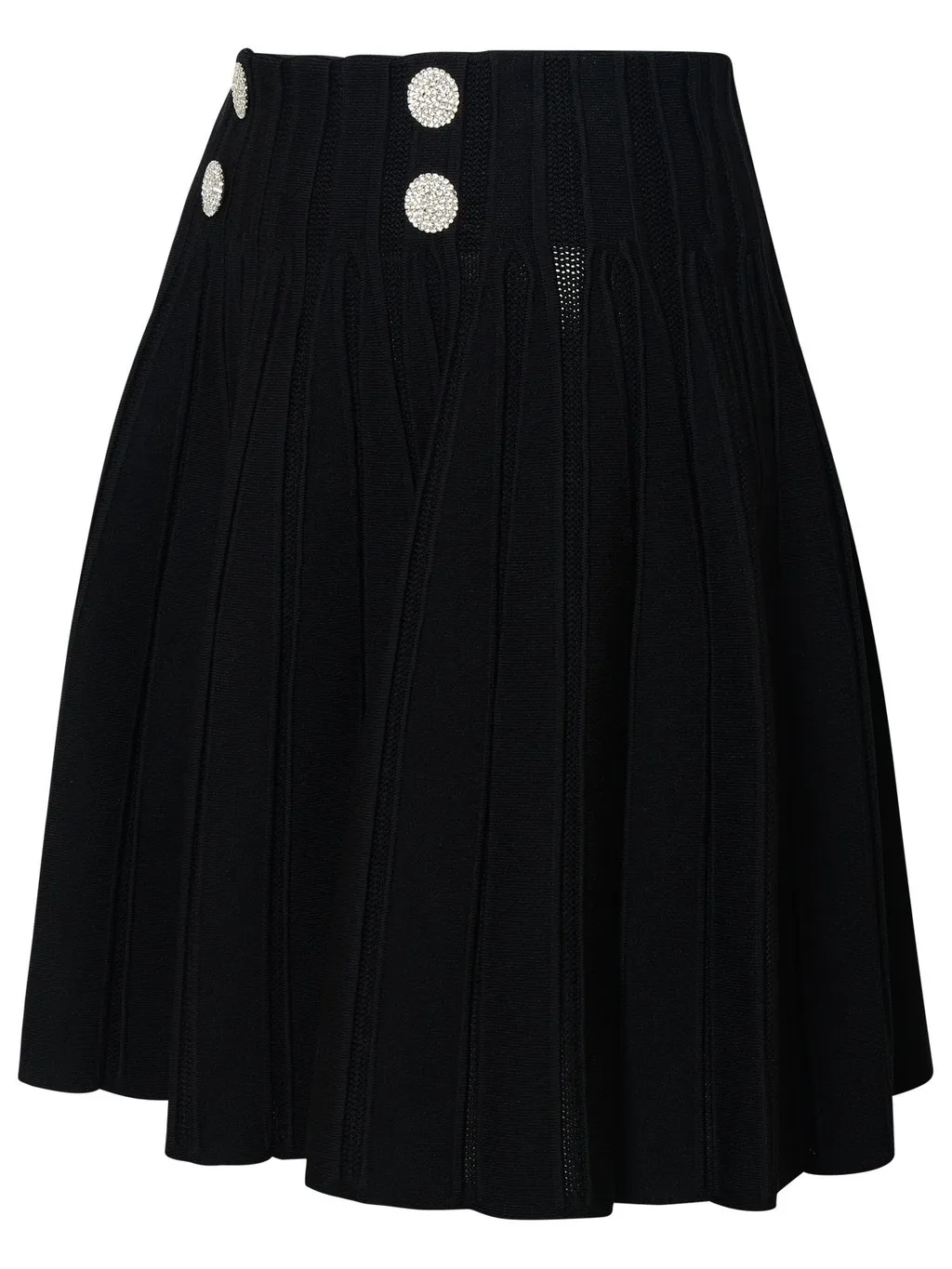 High-Waist Pleated Skater Skirt