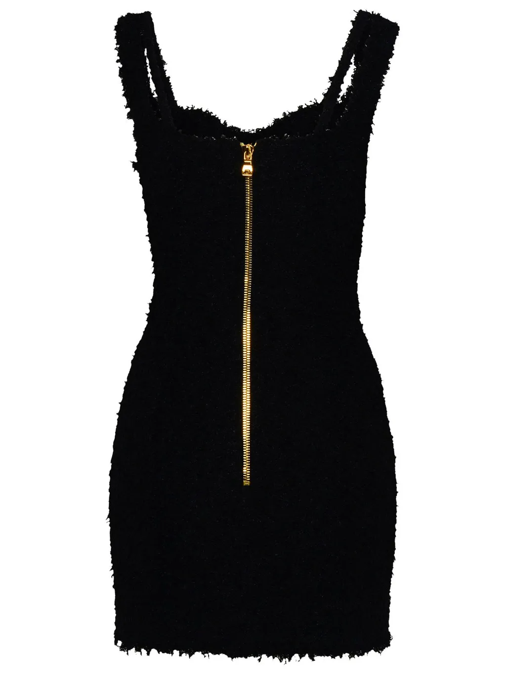 Logo Button Tweed Dress