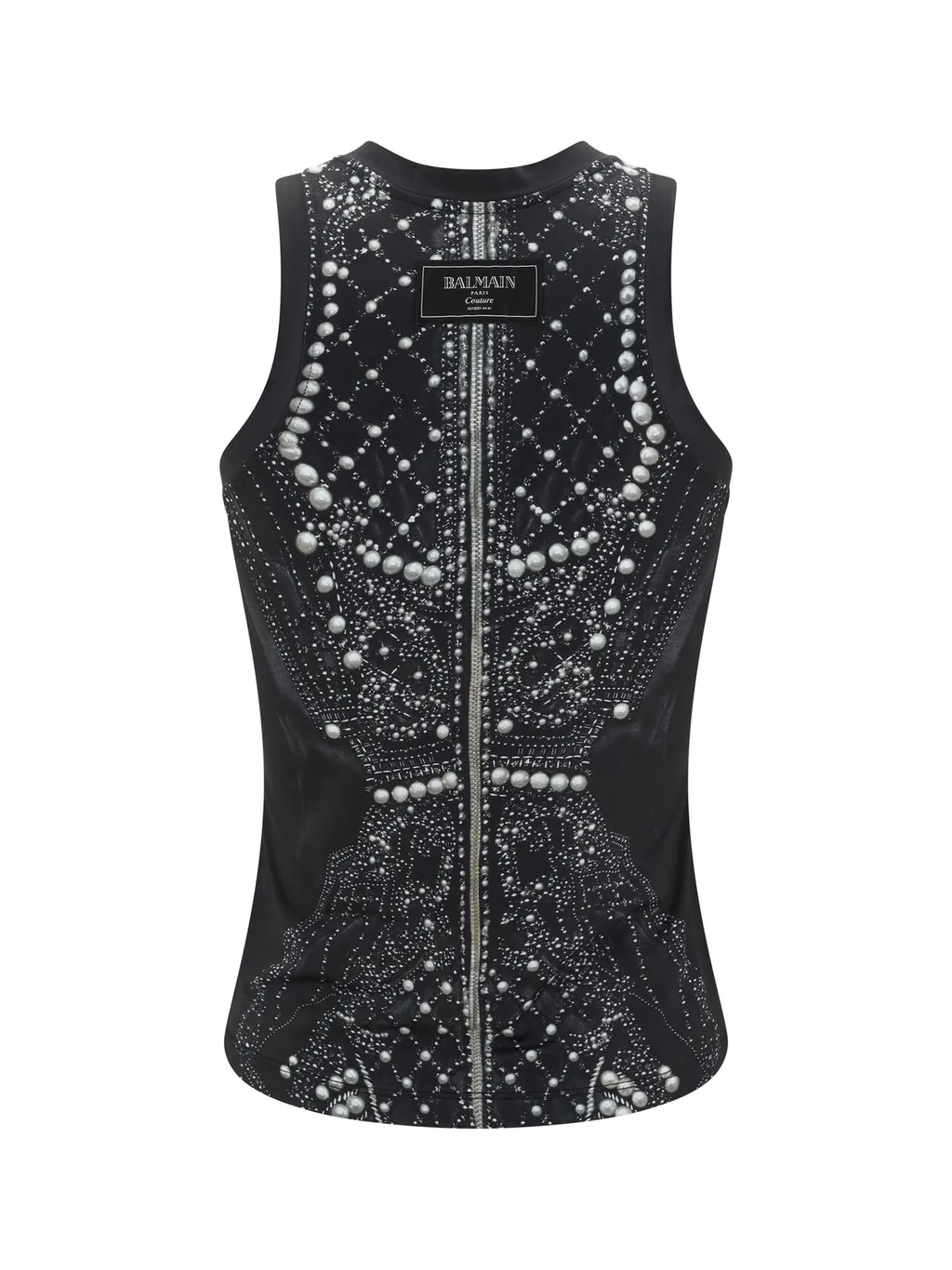 Faux Embroidery Print Soft Tank Top