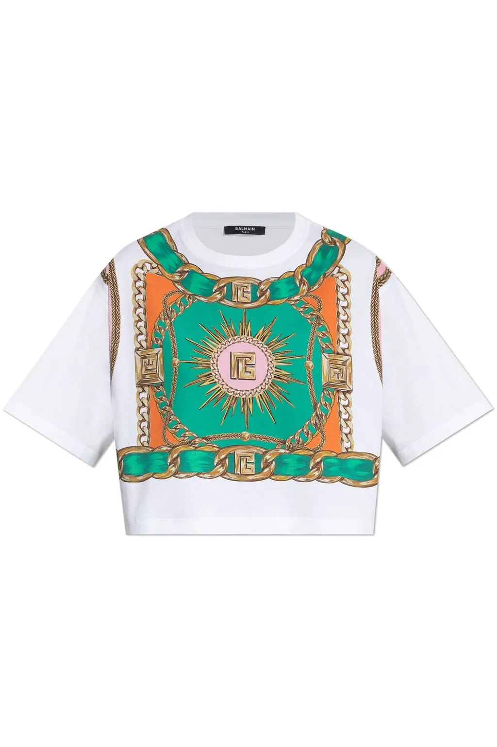 Foulard Printed Cropped T-Shirt
