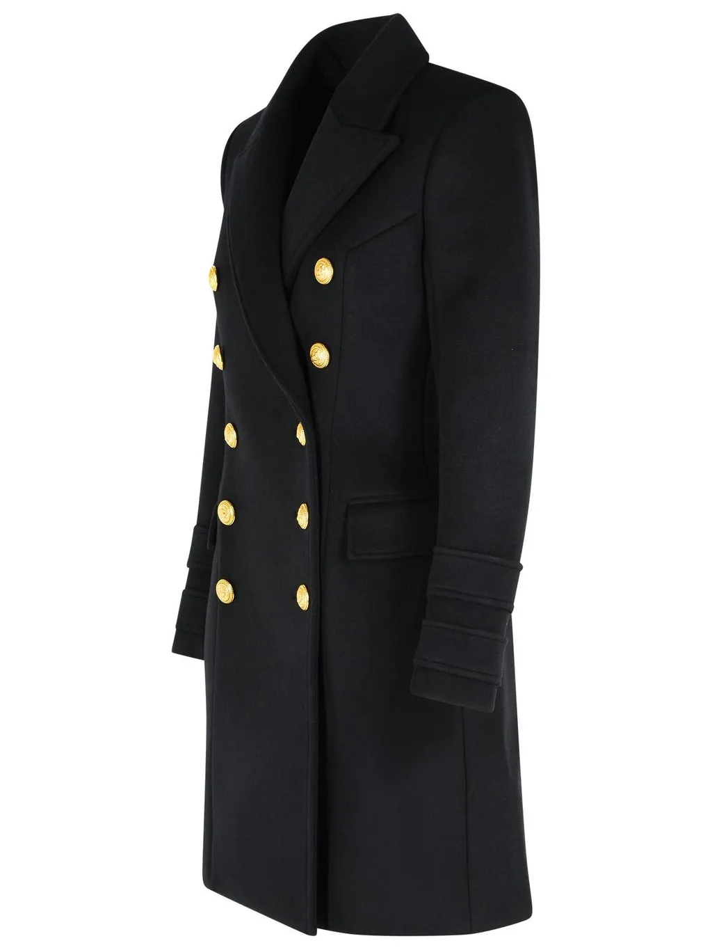 Double Breasted Straight Hem Coat