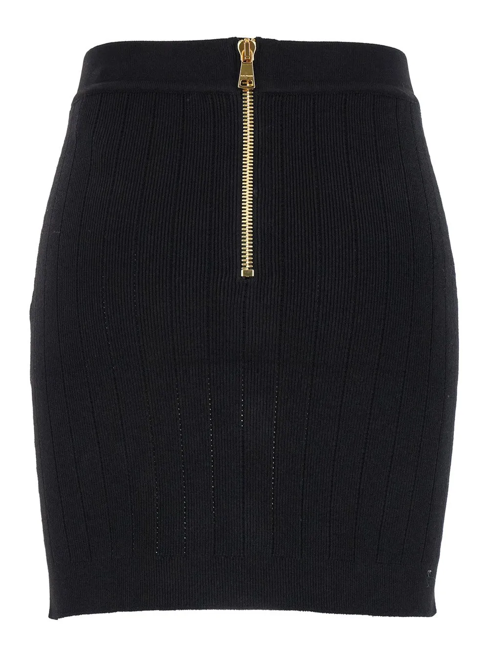 Button Detailed High-Rise Mini Skirt