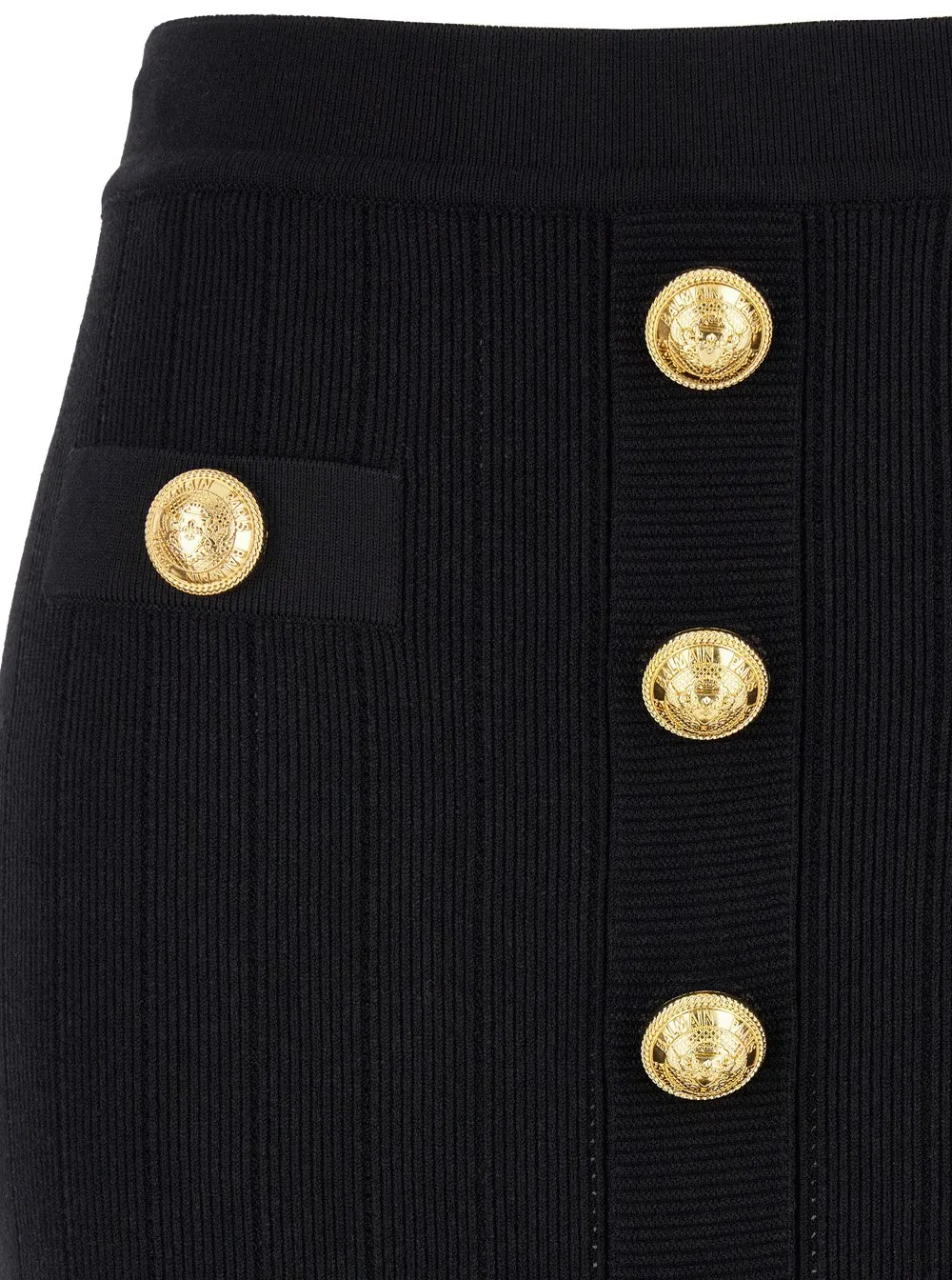 Button Detailed High-Rise Mini Skirt
