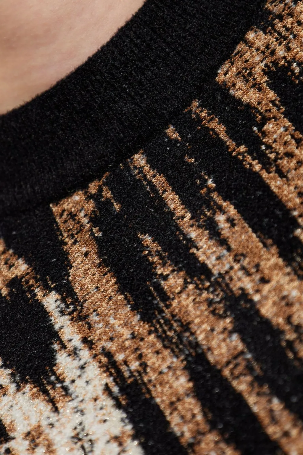 Leopard Print Jacquard A-Line Dress