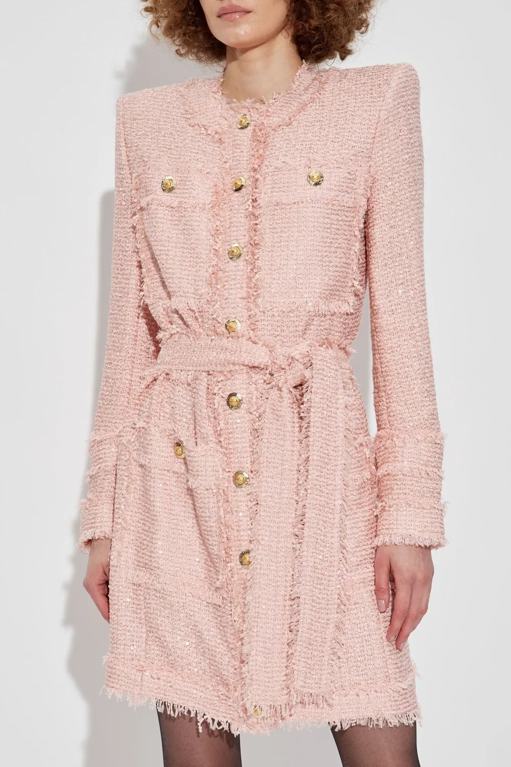 Sequinned Tweed Jacket Dress