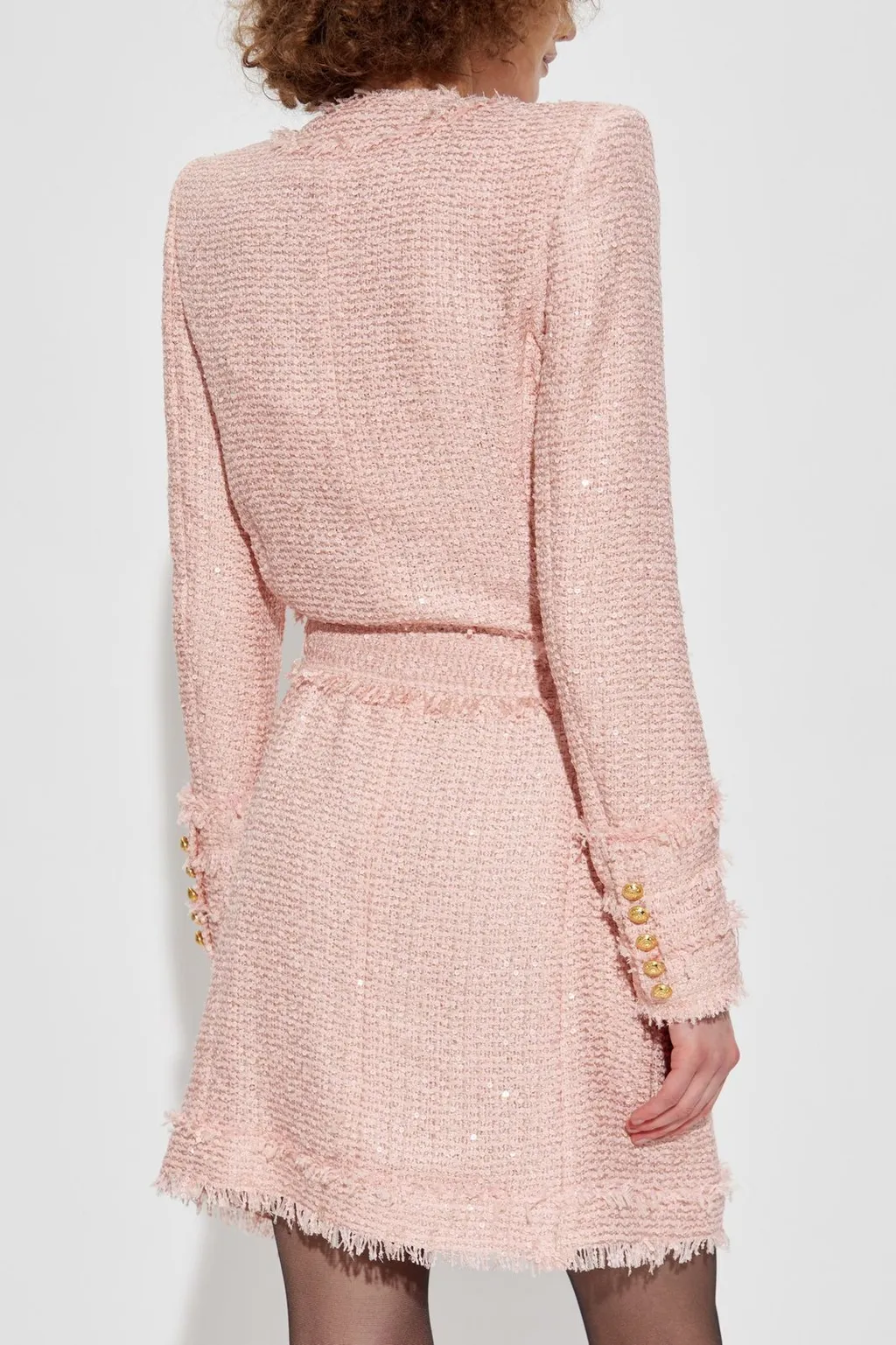 Sequinned Tweed Jacket Dress