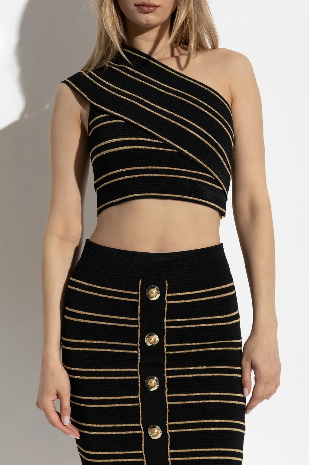 Striped One-Shoulder Top