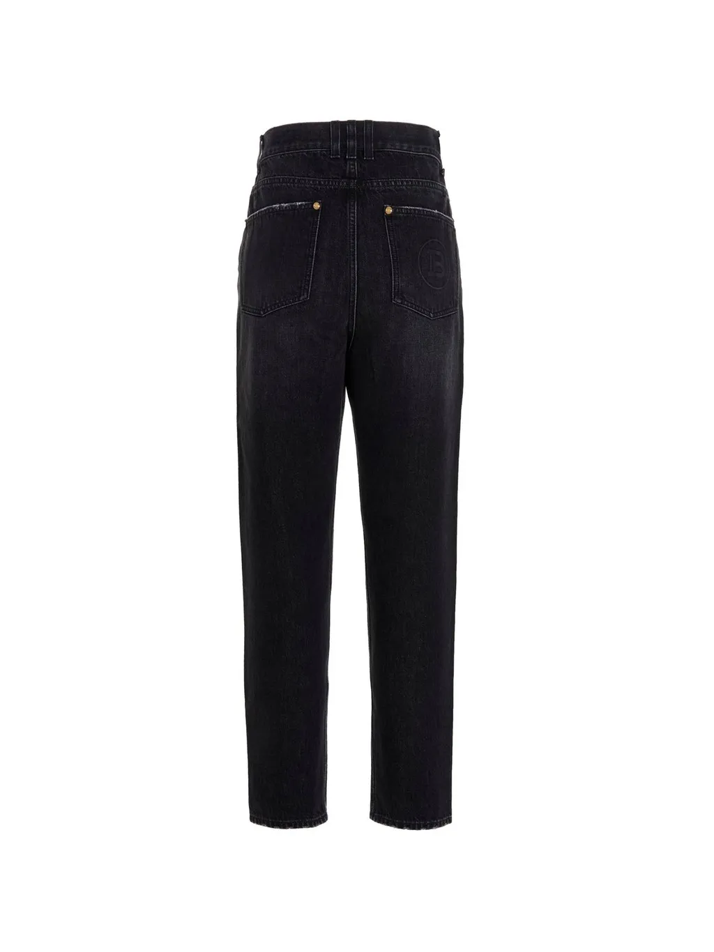 Distressed Low-Rise Boyfriend Jeans