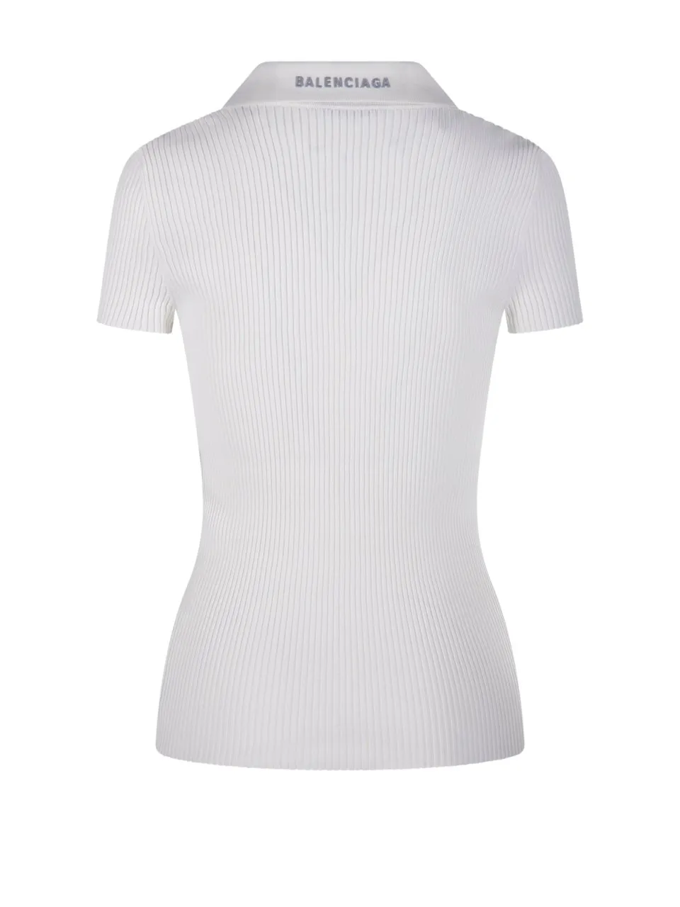 V-Neck Ribbed Polo Top