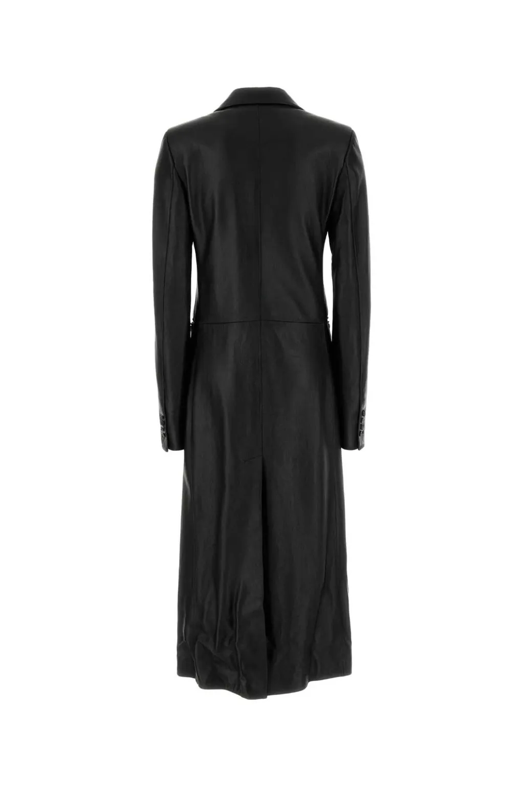 Mid-Length Leather Coat