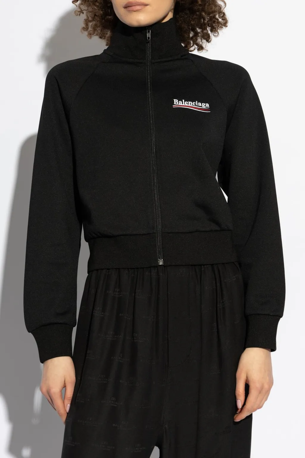 Logo Printed Zip-Up Jacket