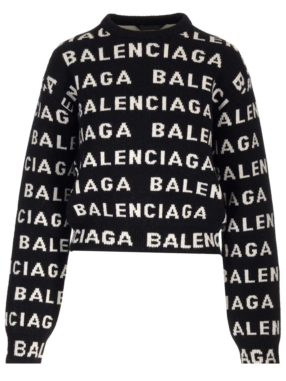 Logo Intarsia Knit Crewneck Jumper