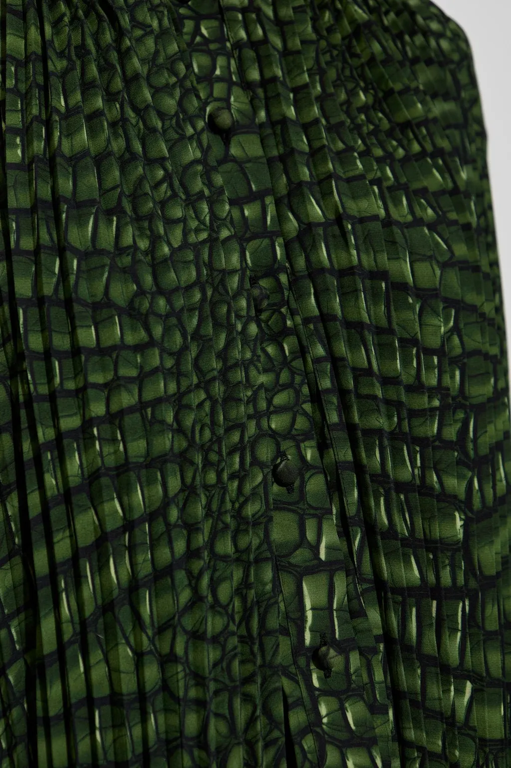 Robe Pleated Double-Sleeved Dress
