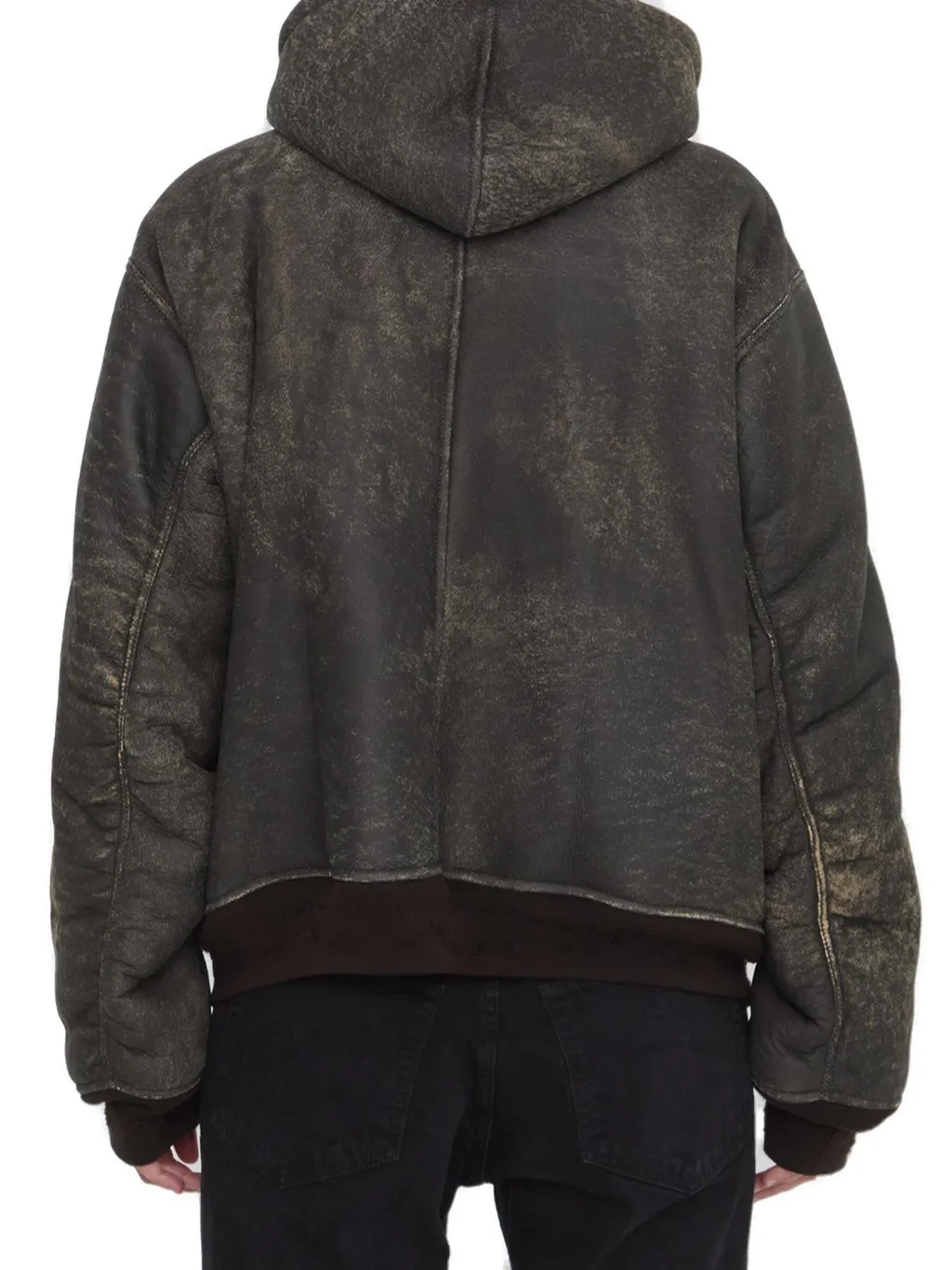 Shearling Zip-Up Large Fit Hoodie